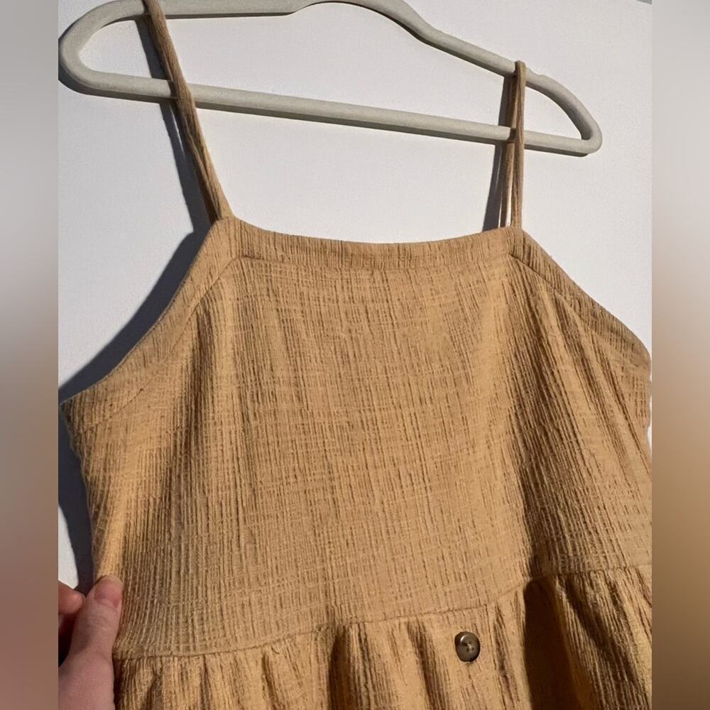 Madewell Gold Yellow Cami Button Sleeveless Dress Sz L - Picture 3 of 9